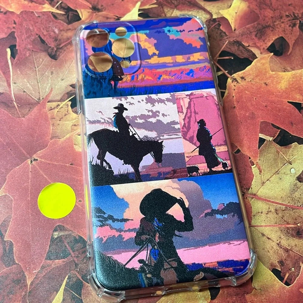 5for$10 IPhone 11 Pro Silicone Aesthetic Collage Phone Case Cowboy Pink And Blue